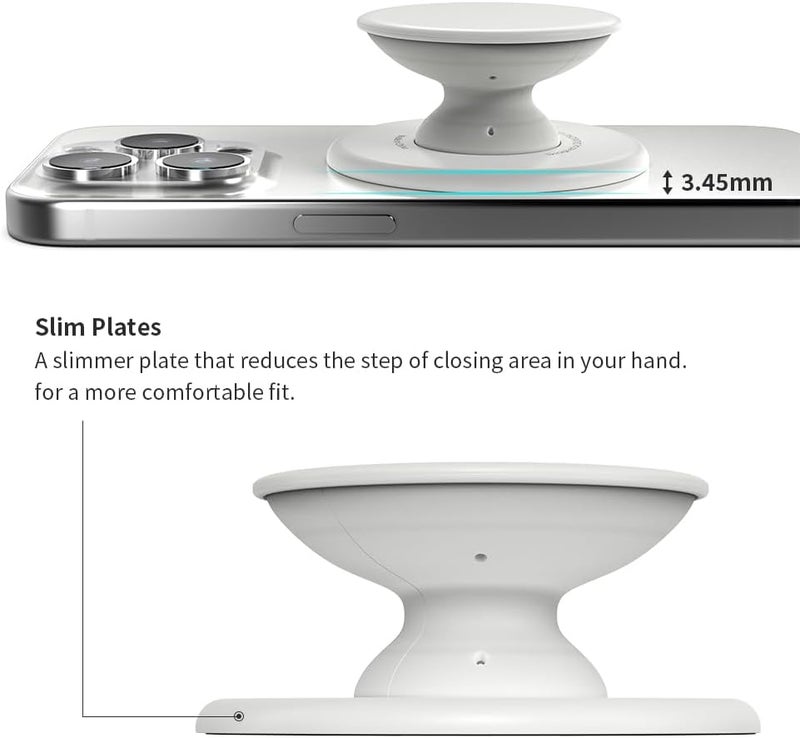 Sinjimoru for MagSafe Phone Grip, Soft Silicone Magnetic Finger Grip for iPhone 17/16/15/14/13, Comfortable One-Touch Holding, M-Tap Tok Lavender - Image 5